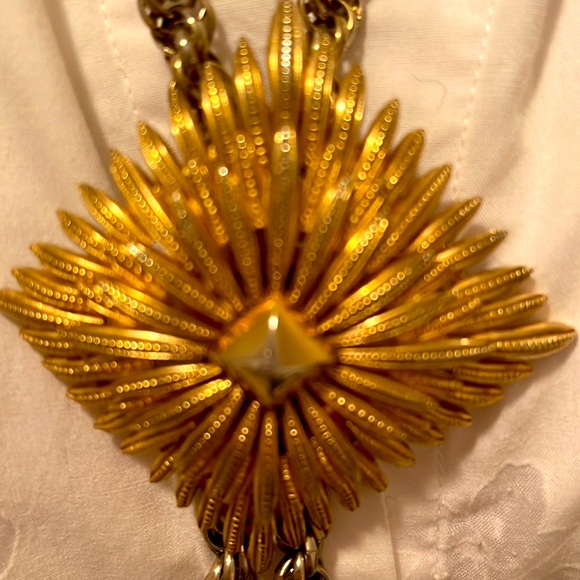 Vintage Crown Trifari C Heavy Gold Tone Neck/brch - Picture 2 of 7